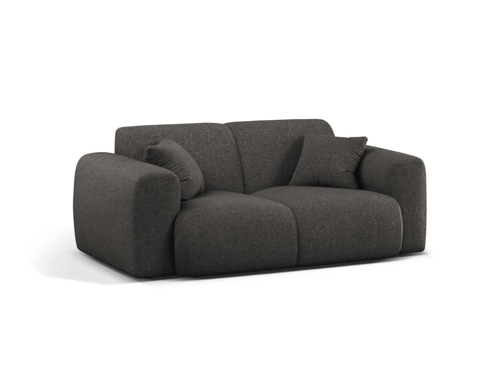 Elegantes 2-Sitzer Sofa Molino in Dunkelgrau von Micadoni, ideal für stilvolle Wohnräume und gemütliche Abende.