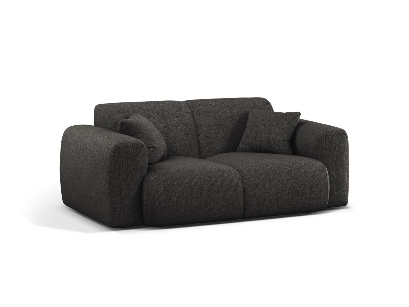 Elegantes 2-Sitzer Sofa Molino in Anthrazit von Micadoni, ideal für stilvolle Wohnräume und gemütliche Abende.