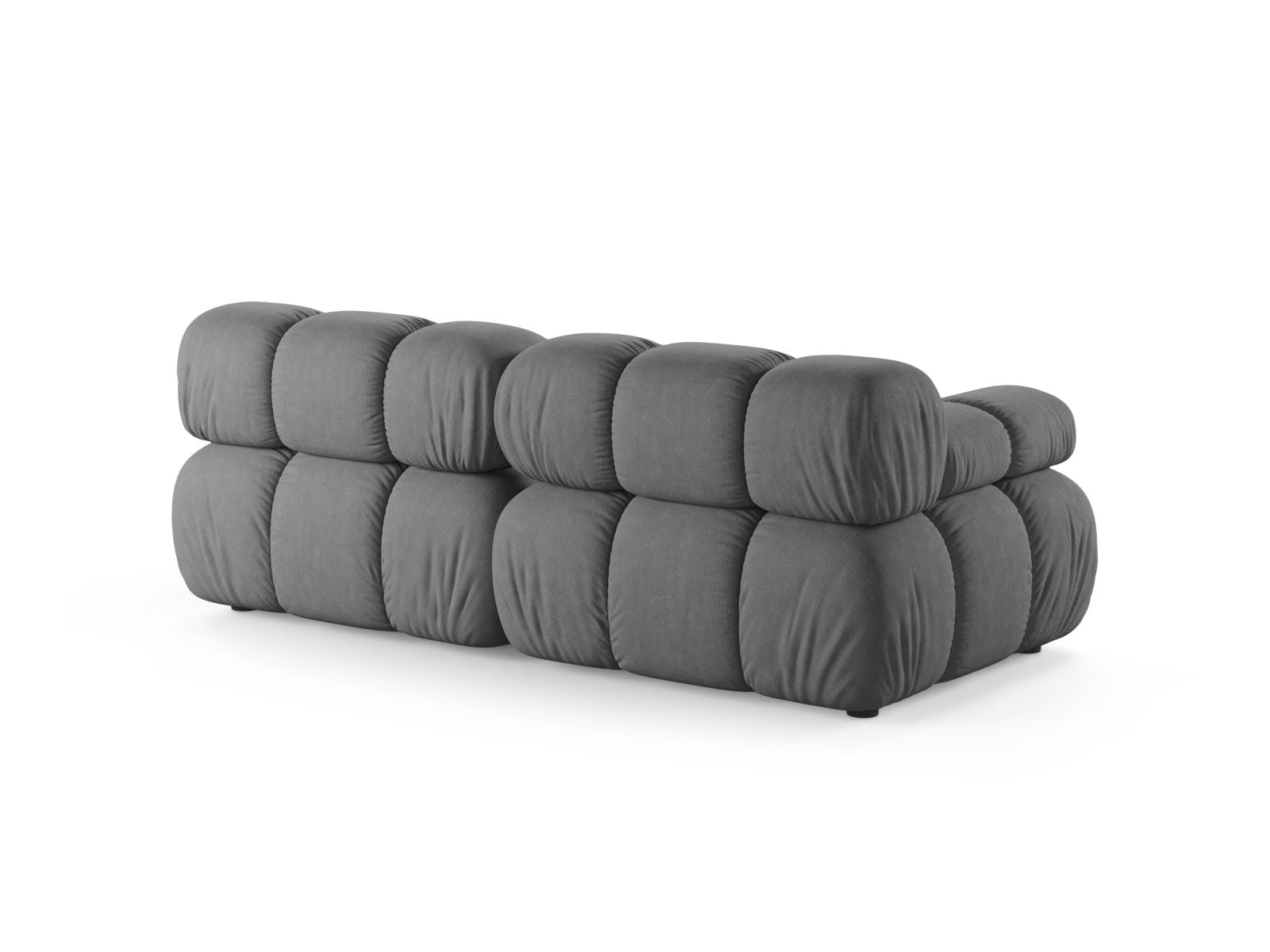 Modernes 2-Sitzer Sofa Bellis in neutralem Grau, ideal für komfortable Wohnräume und entspannte Stunden, erhältlich bei Micadoni.