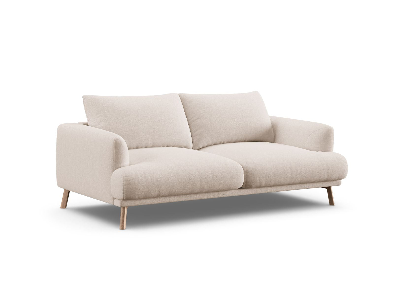 Beige 2-Sitzer Sofa Naomi von Micadoni, stilvolles und modernes Design, ideal für jedes Wohnzimmer, bequem und elegant.