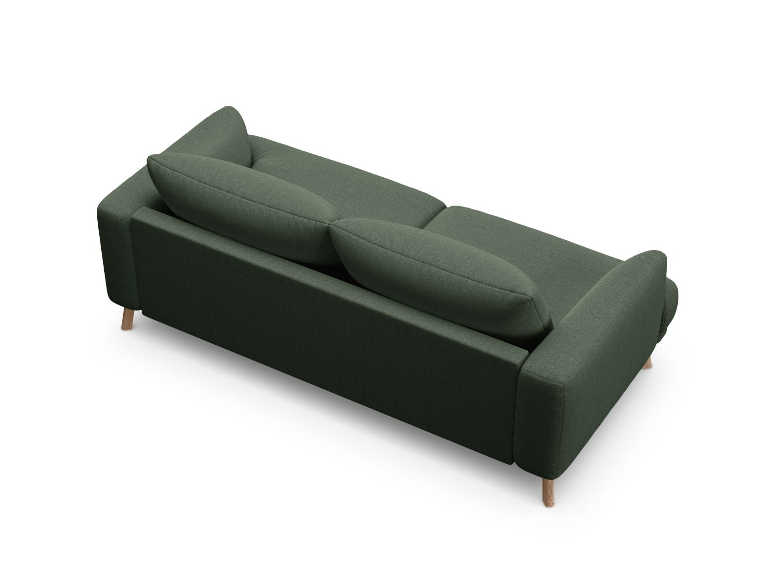 Elegantes 2-Sitzer Sofa Naomi in luxuriösem Moosgrün, ideal für moderne Wohnräume und gemütliche Abende zu zweit.