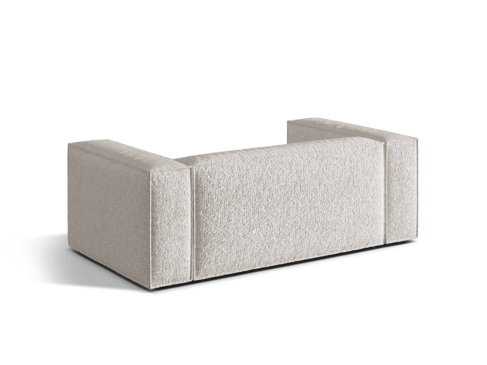 Stylisches Nuria 2-Sitzer Sofa in Grey Beige Melange, perfekt für zeitgemäße Inneneinrichtungen und gemütliche Wohnzimmer.