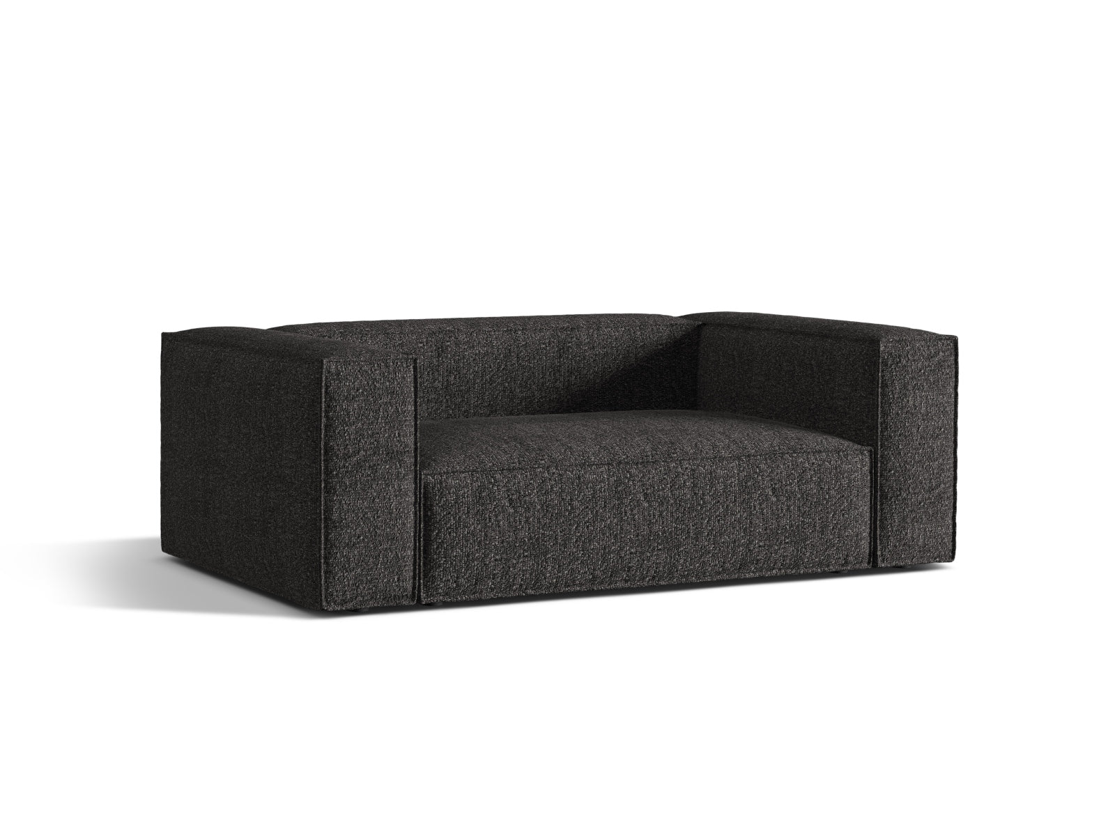 Elegantes Nuria 2-Sitzer Sofa in Anthrazit von Micadoni, ideal für stilvolle Wohnräume und gemütliche Abende.