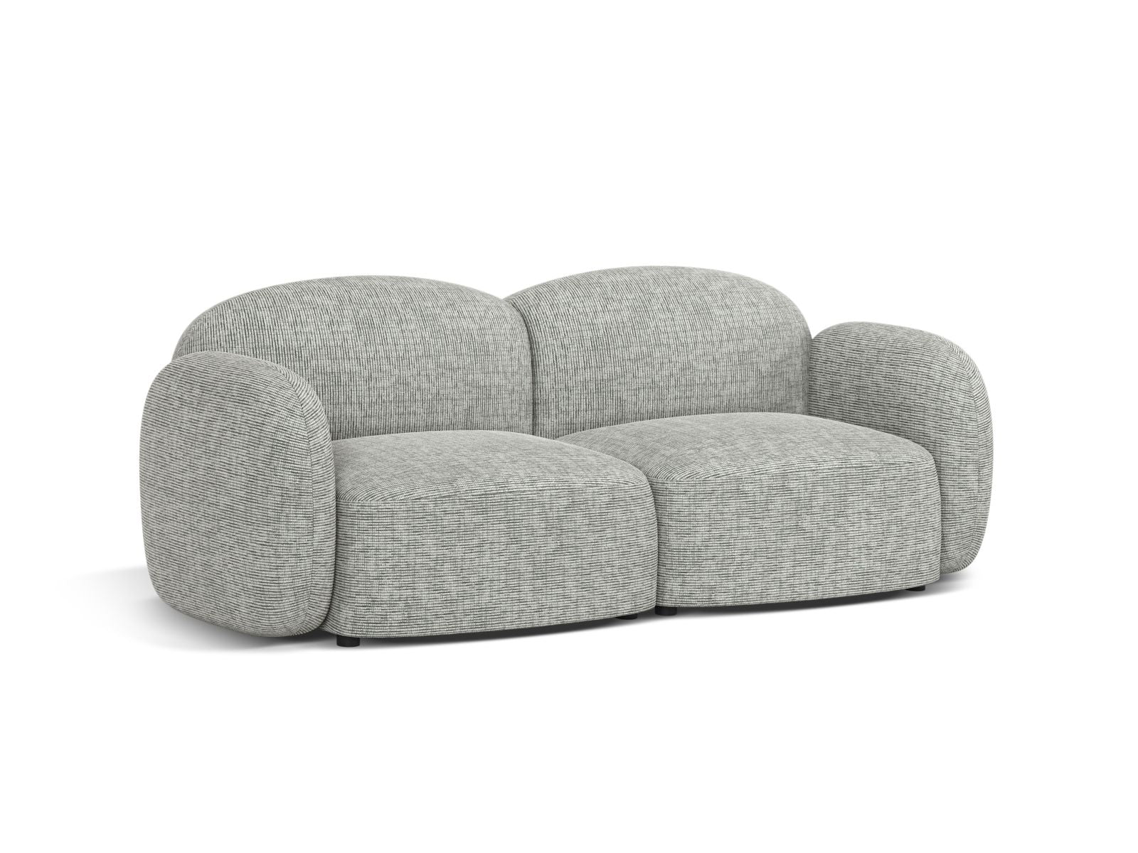 Elegantes 2-Sitzer Sofa Blair in warmem Grau, ideal für stilvolle Wohnräume. Hochwertige Verarbeitung von Micadoni.