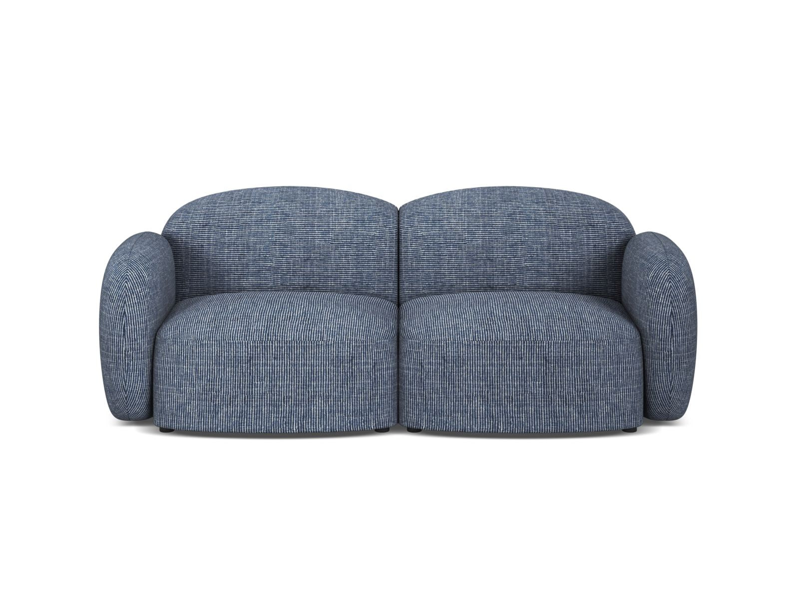 2-Sitzer Sofa Blair in Blue Melange-Baltimore präsentiert im Onlineshop von KAQTU Design AG. 2er Sofa ist von Micadoni