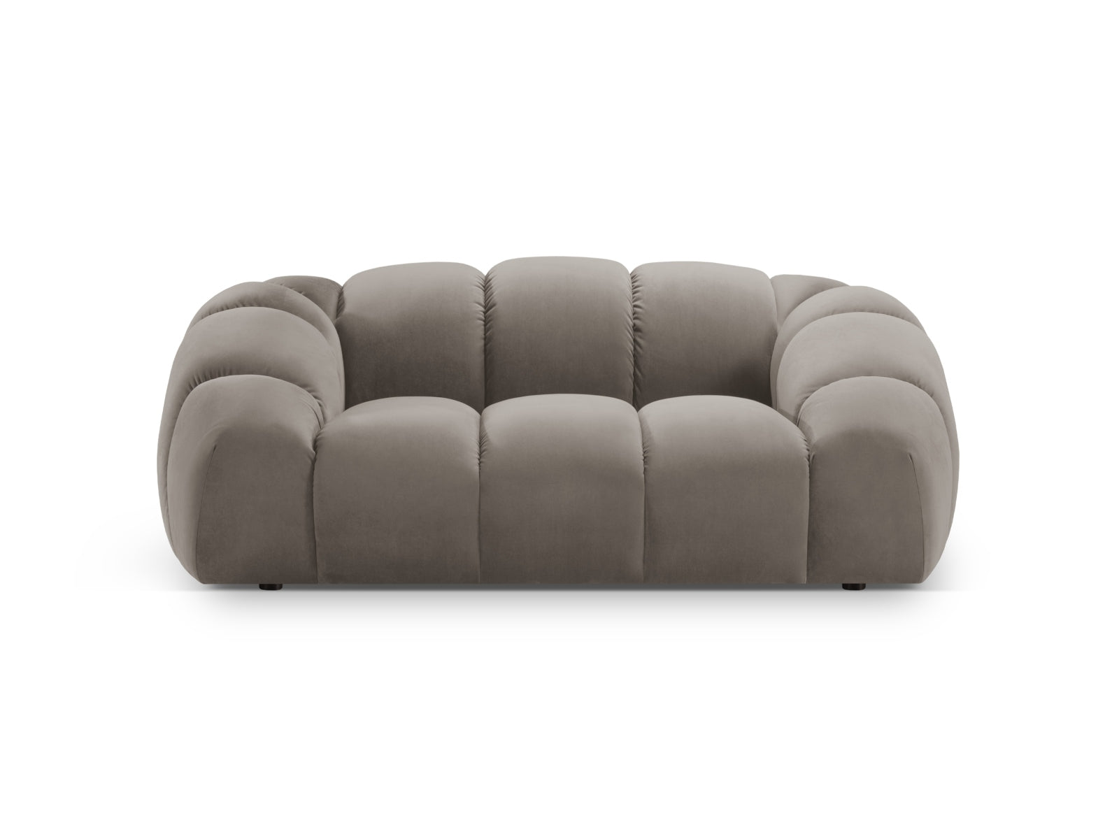 Diana Velour Sofa 2 Sitzer in Grey Brown-Salvador präsentiert im Onlineshop von KAQTU Design AG. 2er Sofa ist von Micadoni