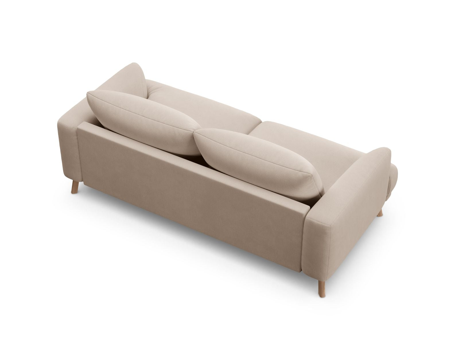 Beige 2-Sitzer Sofa Naomi von Micadoni, stilvolles Design mit komfortabler Polsterung, ideal für entspannte Stunden im Wohnzimmer.