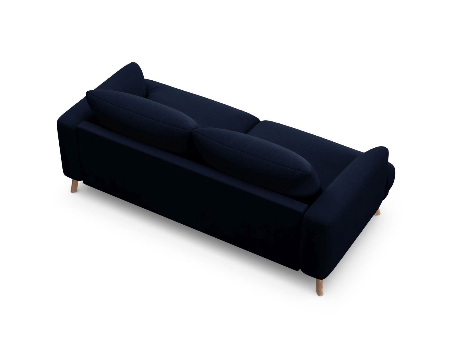 Elegantes 2-Sitzer Sofa Naomi in Royalblau von Micadoni, ideal für gemütliche Wohnzimmer, vereint modernes Design mit hohem Sitzkomfort.