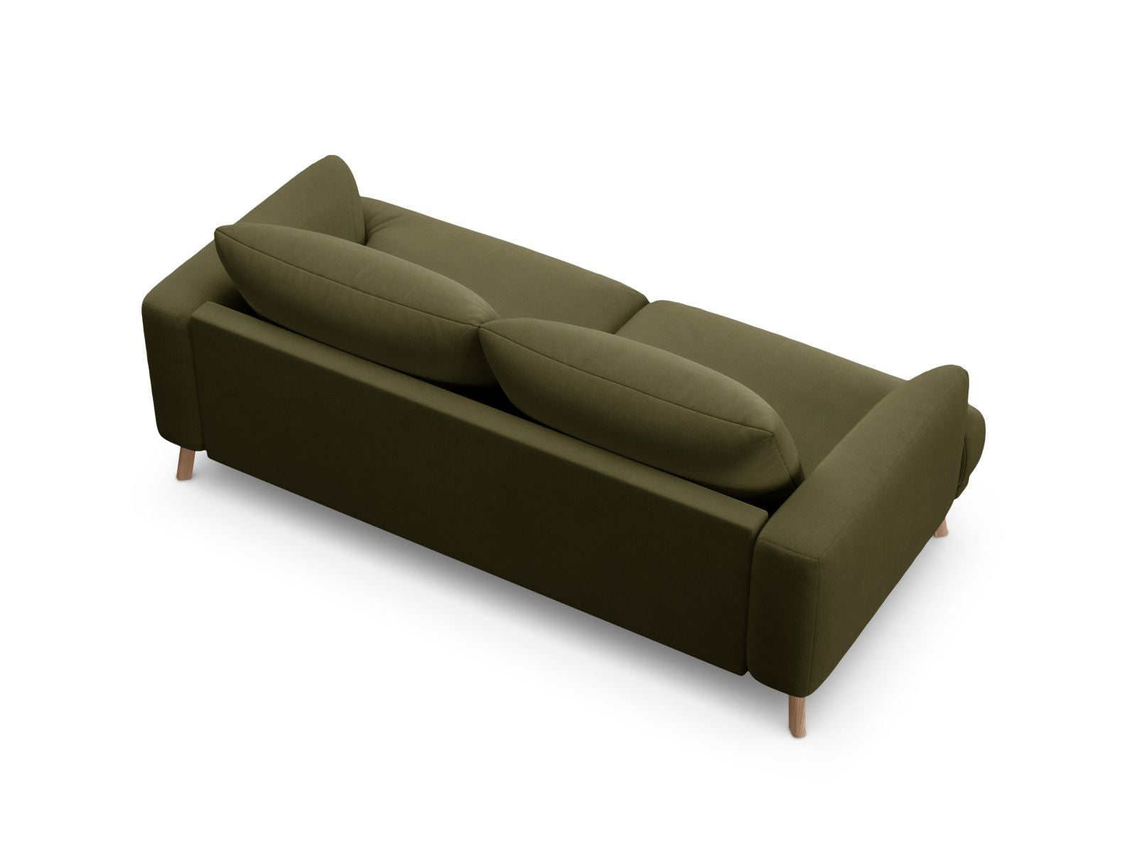 Elegantes 2-Sitzer Sofa Naomi in trendigem Green-Salvador, ideal für einladende Wohnräume und entspannte Stunden.