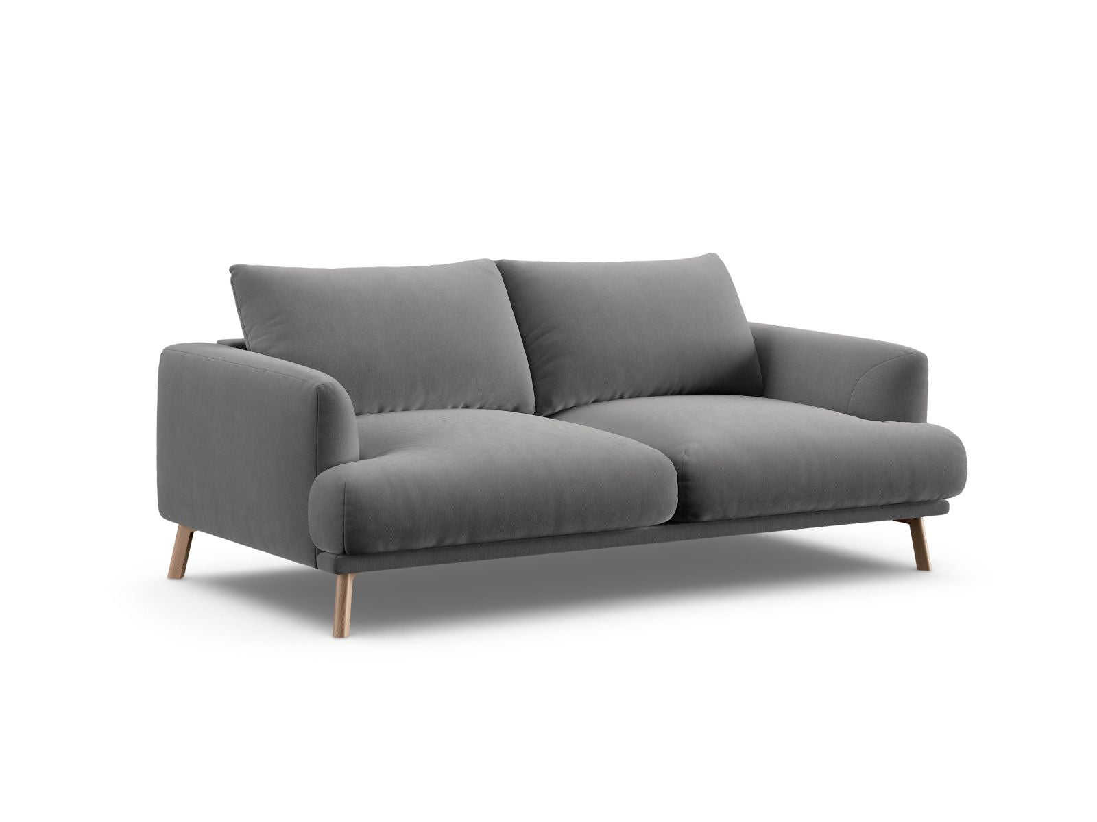 Elegantes 2-Sitzer Sofa Naomi in stilvollem Grau, ideal für moderne Wohnräume. Hochwertige Verarbeitung von Micadoni.