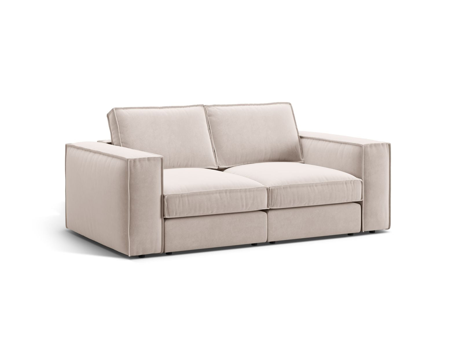 Beige 2-Sitzer Modular Sofa Pola von Micadoni, stilvolles und modernes Design für Ihr Wohnzimmer, ideal für entspannte Stunden.