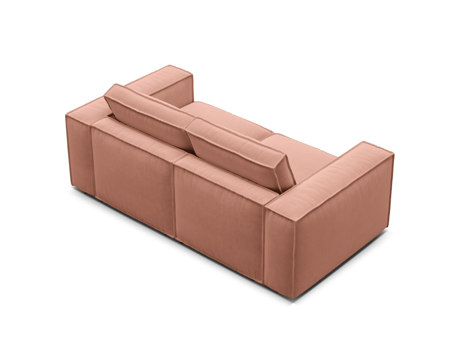 Modulares 2-Sitzer Sofa Pola in Pink-Salvador, ideal für moderne Wohnräume, vereint Komfort und Stil für entspannte Momente.