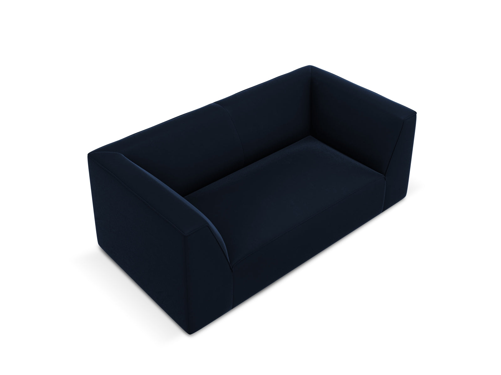 Luxuriöses 2-Sitzer Sofa aus Ruby Velours, perfekt für stilvolle Wohnzimmer und entspannte Stunden zu zweit.
