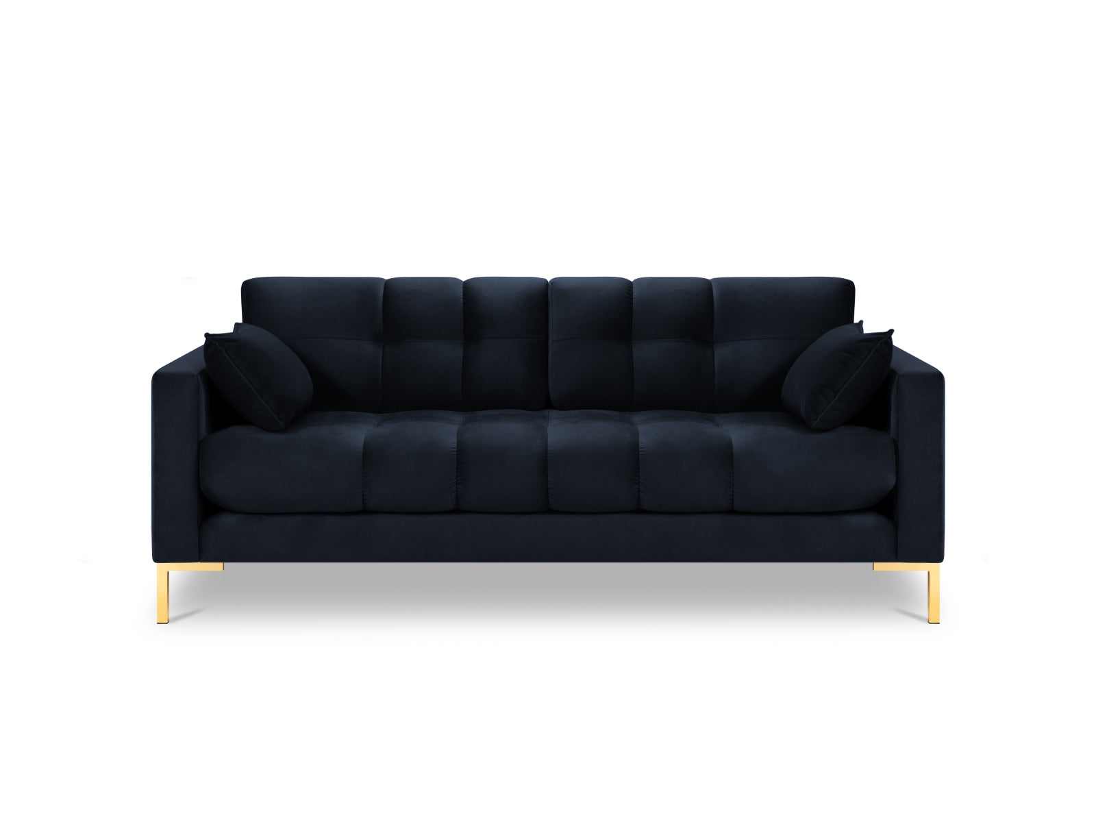 Mamaia Velour Sofa 2 Sitzer in Dark Blue/Gold präsentiert im Onlineshop von KAQTU Design AG. 2er Sofa ist von Micadoni