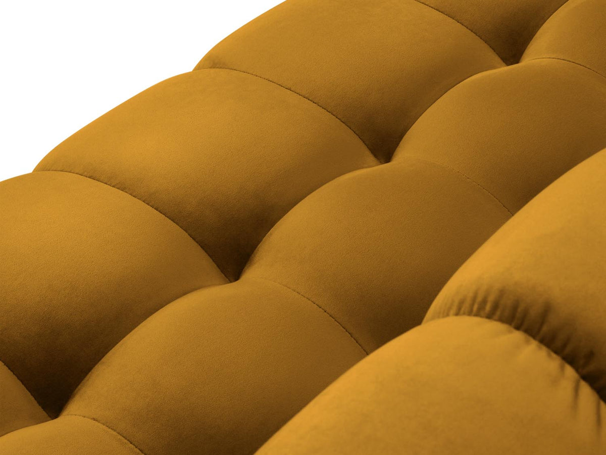 Mamaia Velour Sofa 2 Sitzer in Yellow/Schwarz-Bluvel präsentiert im Onlineshop von KAQTU Design AG. 2er Sofa ist von Micadoni