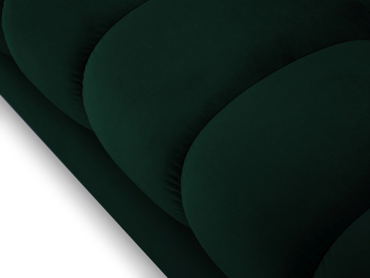 Mamaia Velour Sofa 2 Sitzer in Bottle Green/Schwarz-Bluvel präsentiert im Onlineshop von KAQTU Design AG. 2er Sofa ist von Micadoni