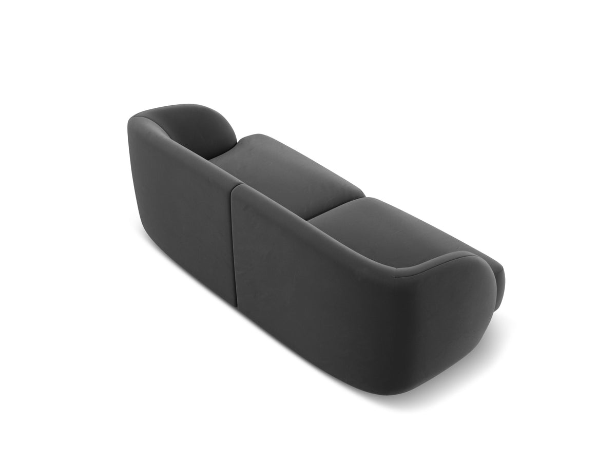 Miley Velour Sofa 2 Sitzer in Grey-Bluvel präsentiert im Onlineshop von KAQTU Design AG. 2er Sofa ist von Micadoni