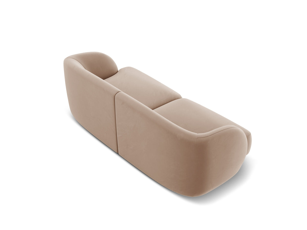 Miley Velour Sofa 2 Sitzer in Cappuccino-Bluvel präsentiert im Onlineshop von KAQTU Design AG. 2er Sofa ist von Micadoni