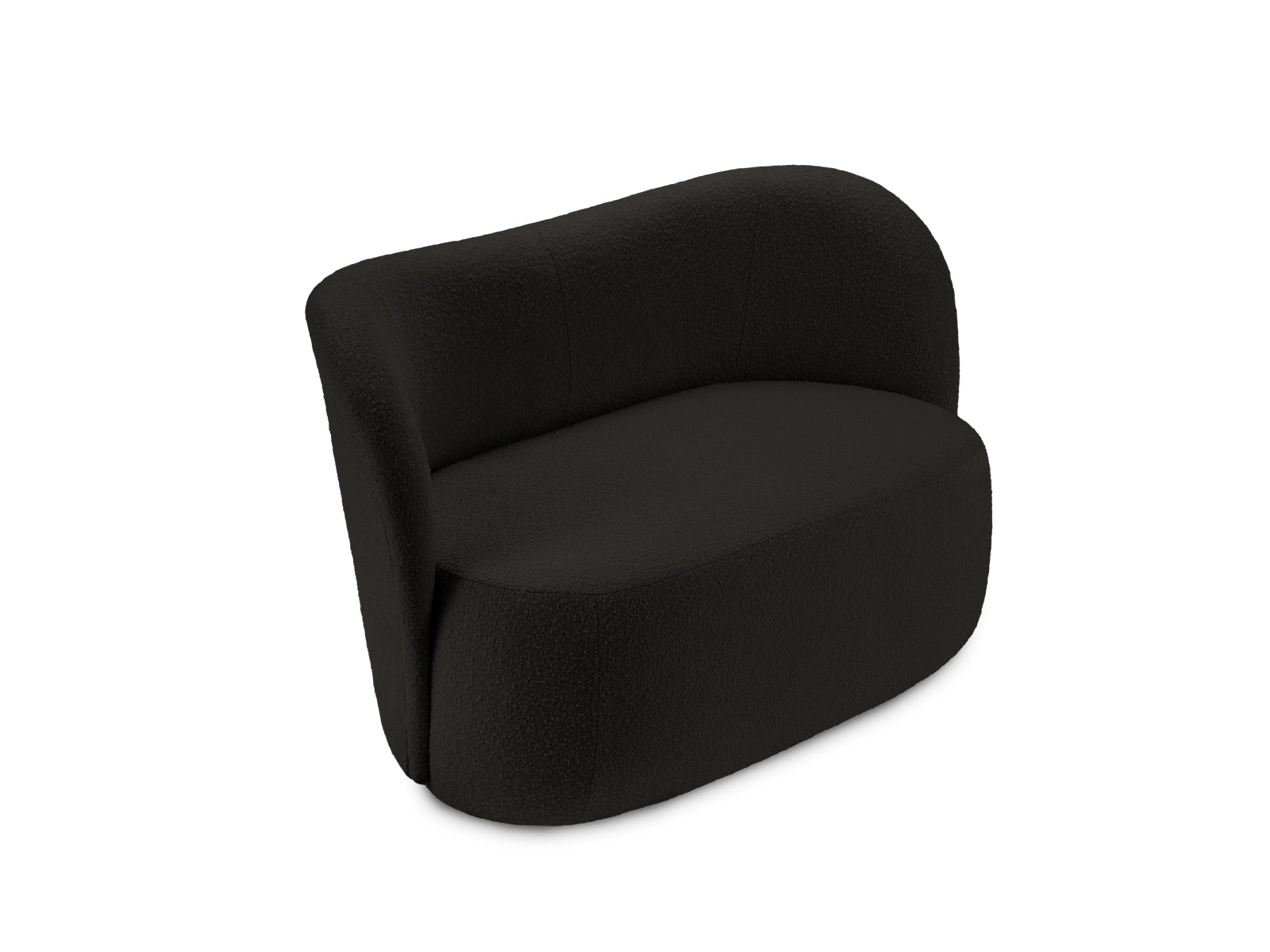Saamit Boucle Sofa 2 Sitzer in Black präsentiert im Onlineshop von KAQTU Design AG. 2er Sofa ist von Micadoni