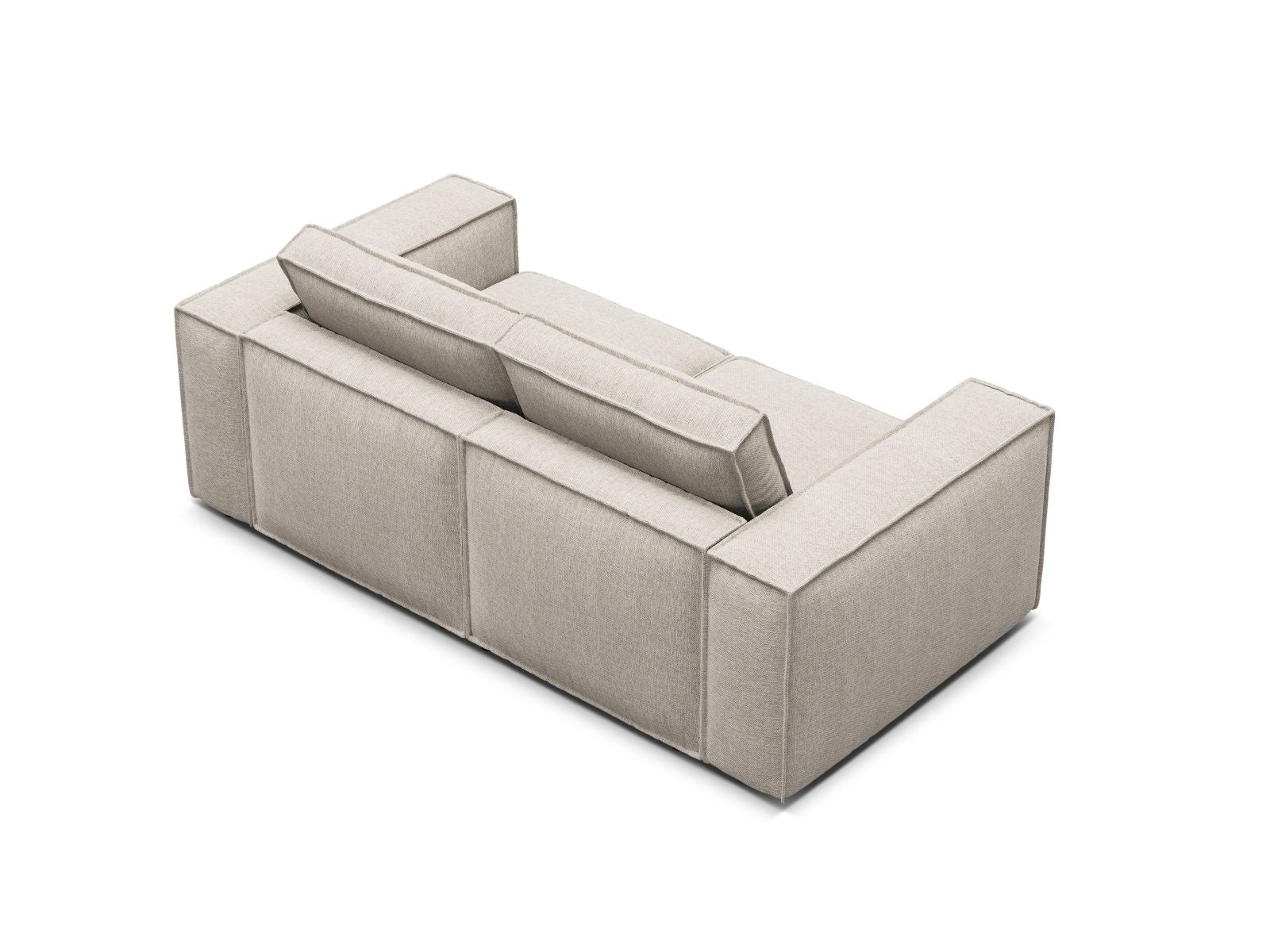 Elegantes 2-Sitzer Sofa Pola von Micadoni in einem warmen Sandton, ideal für gemütliche Abende und modernes Wohndesign.