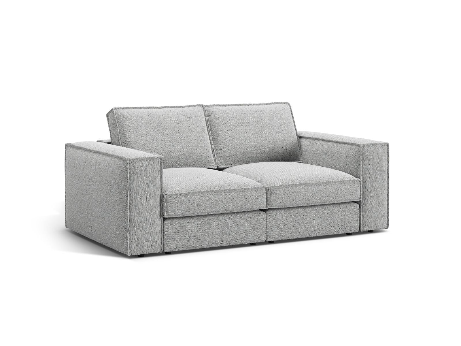 Elegantes 2-Sitzer Sofa Pola in hellem Grau, ideal für moderne Wohnräume, erhältlich bei KAQTU Design AG.