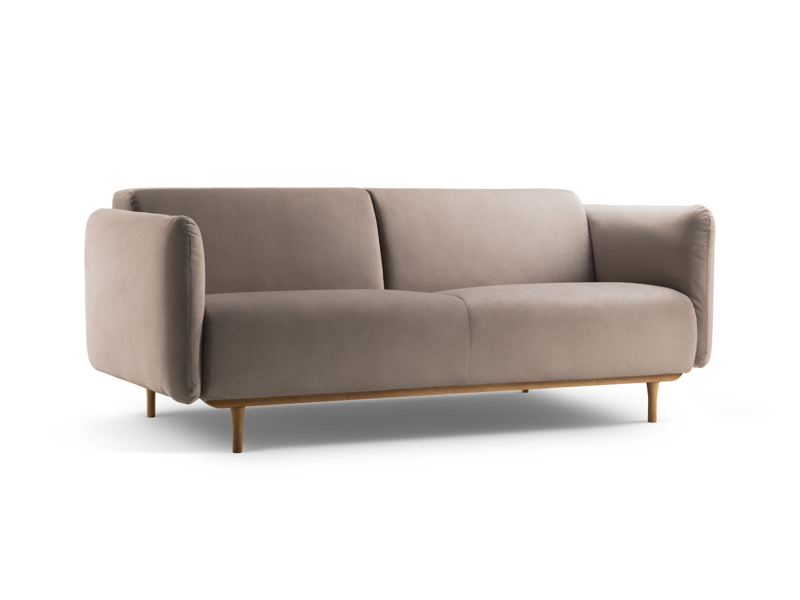 Noomi Velour Sofa 2 Sitzer in Warm grey präsentiert im Onlineshop von KAQTU Design AG. 2er Sofa ist von Micadoni