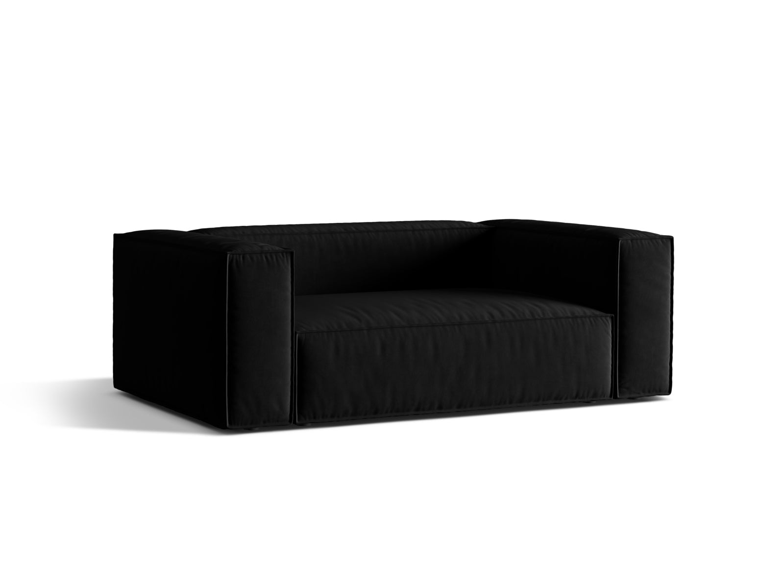 Nuria Velour Sofa 2 Sitzer in Black präsentiert im Onlineshop von KAQTU Design AG. 2er Sofa ist von Micadoni
