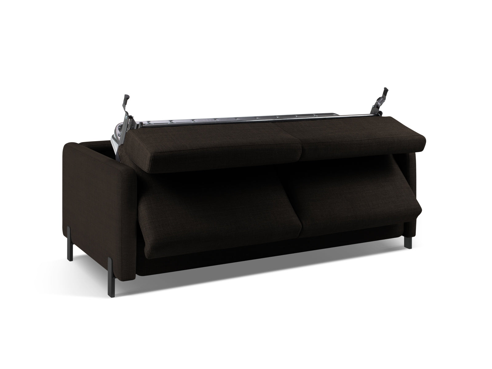 Modernes Bettsofa Gloria von Micadoni, 3-Sitzer in edlem Dunkelgrau, perfekt für entspannte Abende und Übernachtungsgäste.
