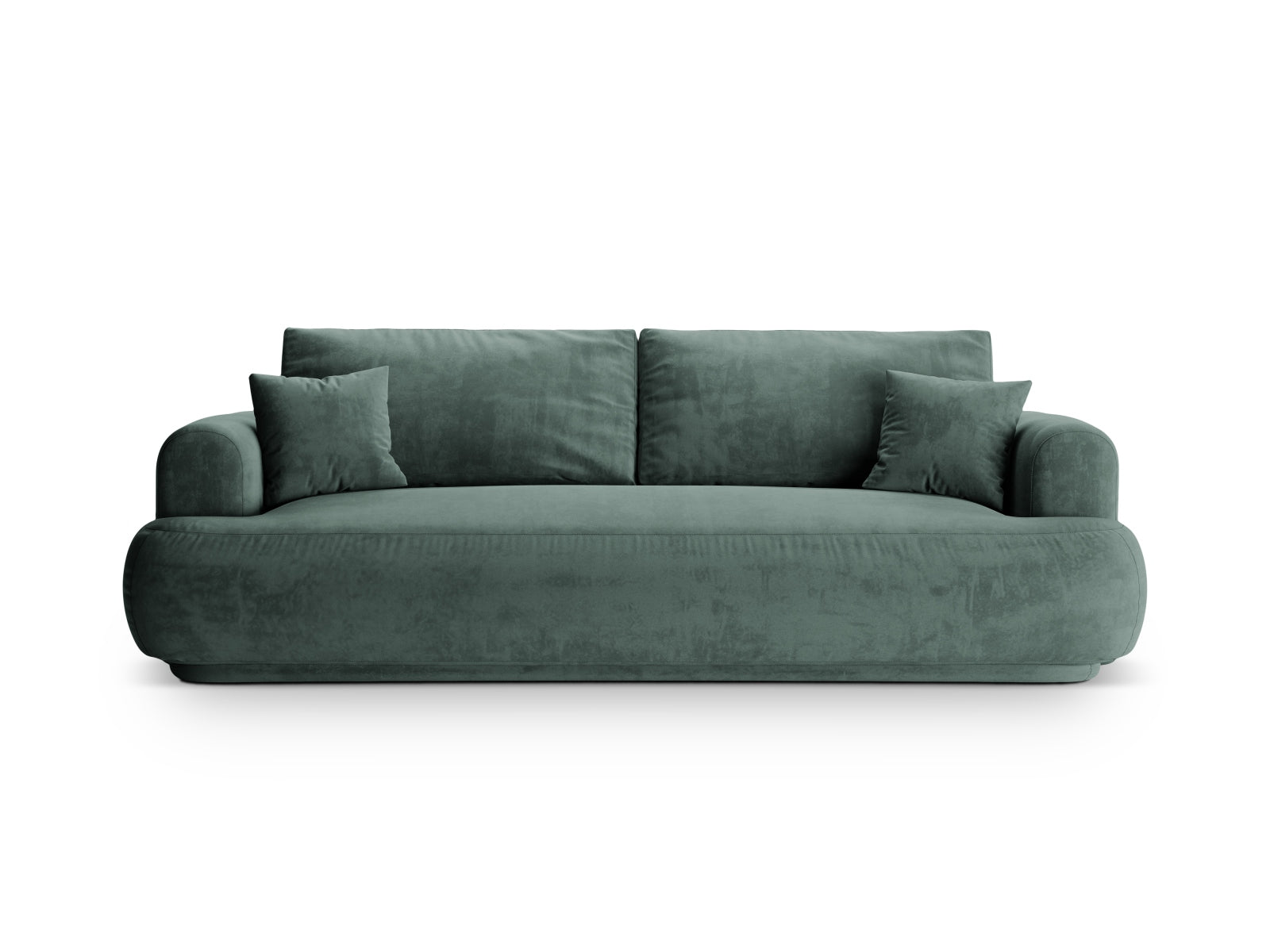 Ella Velour Sofa mit Schlaffunktion und Stauraum 3 Sitzer in Petrol präsentiert im Onlineshop von KAQTU Design AG. Bettsofa ist von Micadoni