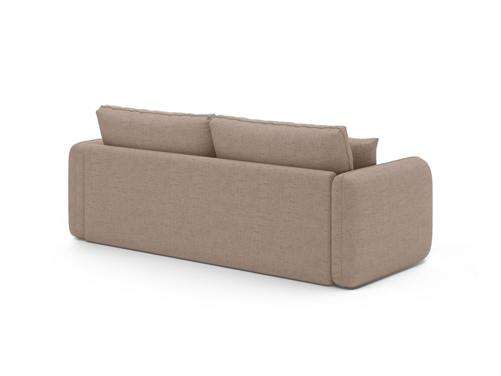 Elegantes 3-Sitzer Sofa Dormi in warmem Cappuccino, ideal für Wohnräume und als praktisches Schlafsofa für Gäste. Vielseitig und komfortabel.