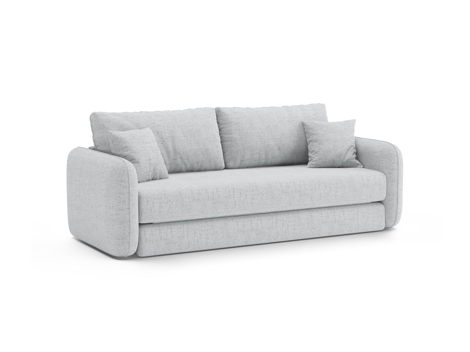 Elegantes 3-Sitzer Sofa Dormi in hellem Grau, ideal für Wohnräume und als Schlafgelegenheit, von Micadoni.
