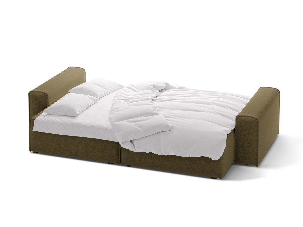 3-Sitzer Sofa Victor mit Schlaffunktion und Stauraum in Green-Moly präsentiert im Onlineshop von KAQTU Design AG. Bettsofa ist von Micadoni