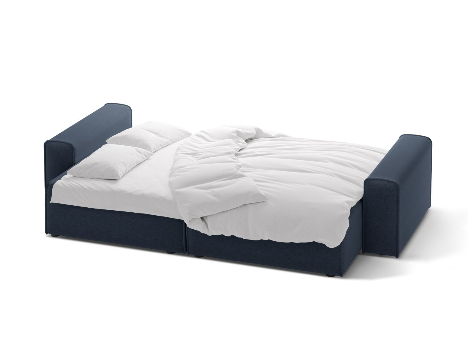 Stylisches 3-Sitzer Sofa Victor in Royal Blue, bietet eine komfortable Schlaffunktion und cleveren Stauraum für Ihr Zuhause.