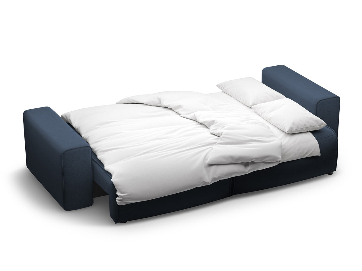 3-Sitzer Sofa Victor mit Schlaffunktion und Stauraum in Royal Blue-Moly präsentiert im Onlineshop von KAQTU Design AG. Bettsofa ist von Micadoni