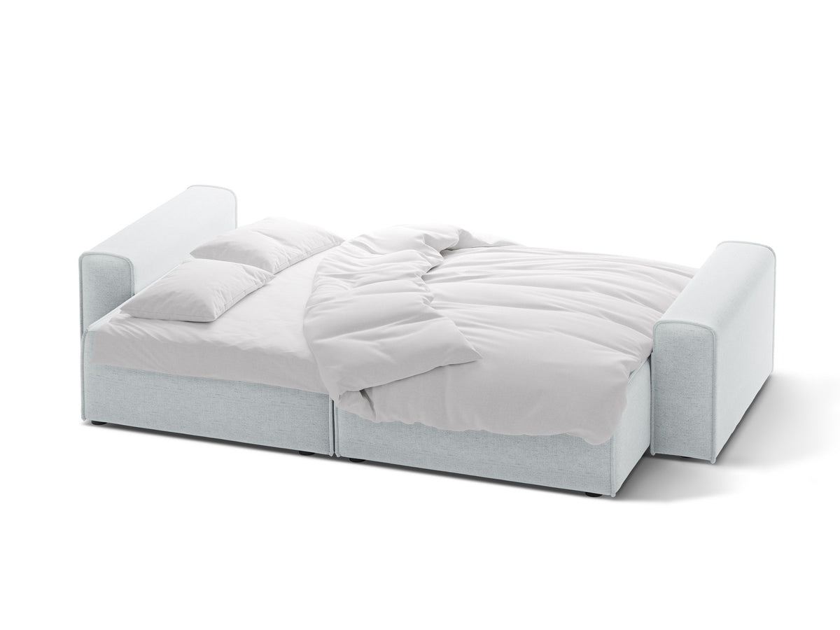 3-Sitzer Sofa Victor mit Schlaffunktion und Stauraum in Light Grey-Moly präsentiert im Onlineshop von KAQTU Design AG. Bettsofa ist von Micadoni