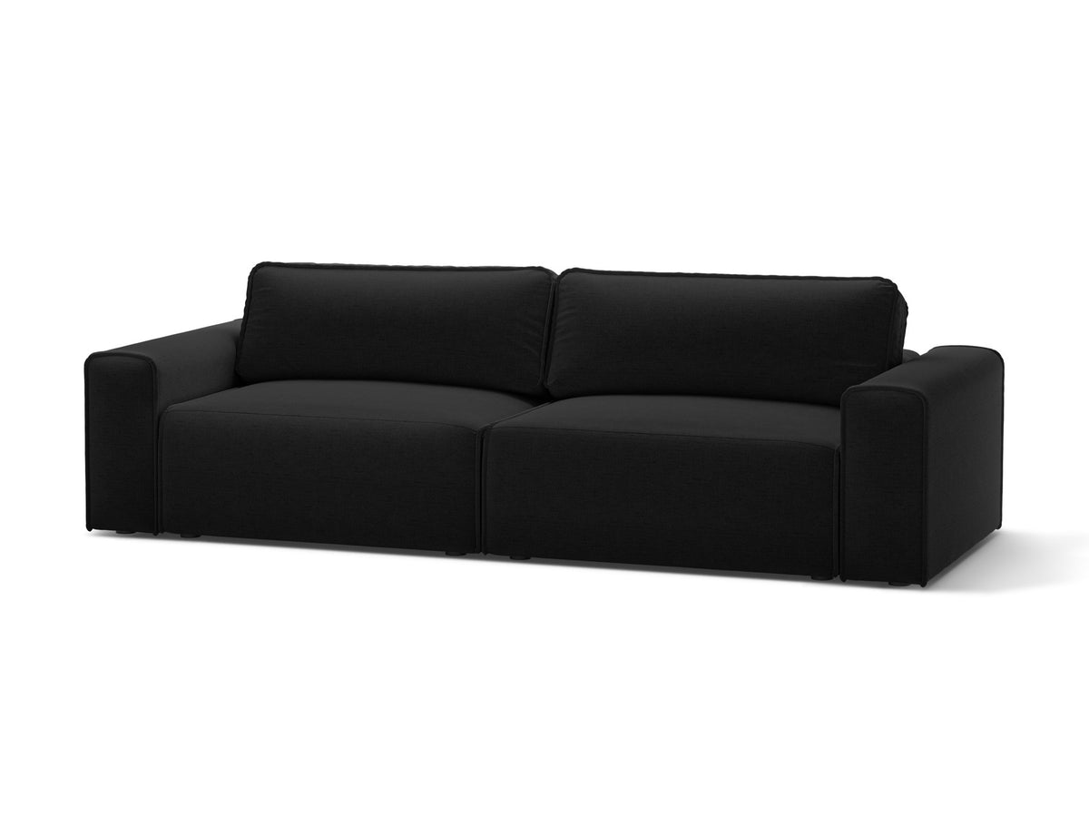 3-Sitzer Sofa Victor mit Schlaffunktion und Stauraum in Black-Moly präsentiert im Onlineshop von KAQTU Design AG. Bettsofa ist von Micadoni