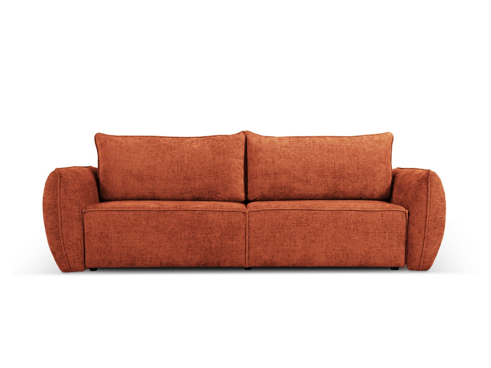 Kaelle Sofa mit Schlaffunktion und Stauraumbox 3 Sitzer in Terracotta-Haga präsentiert im Onlineshop von KAQTU Design AG. Bettsofa ist von Micadoni