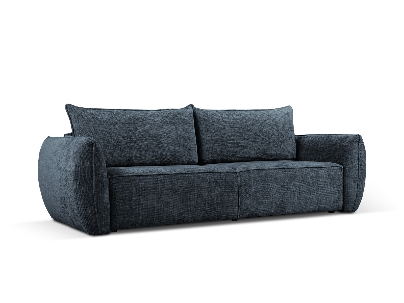 Elegantes Kaelle Sofa in Royal Blue mit Schlaffunktion und Stauraum, ideal für stilvolle Wohnräume und Gästeübernachtungen.