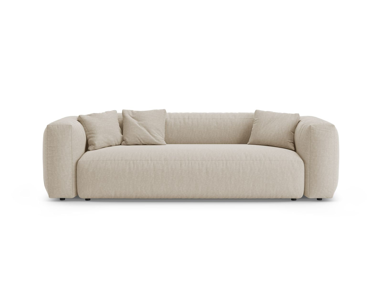 3-Sitzer Sofa mit Schlaffunktion Martina in Light Beige-Boston präsentiert im Onlineshop von KAQTU Design AG. Bettsofa ist von Micadoni