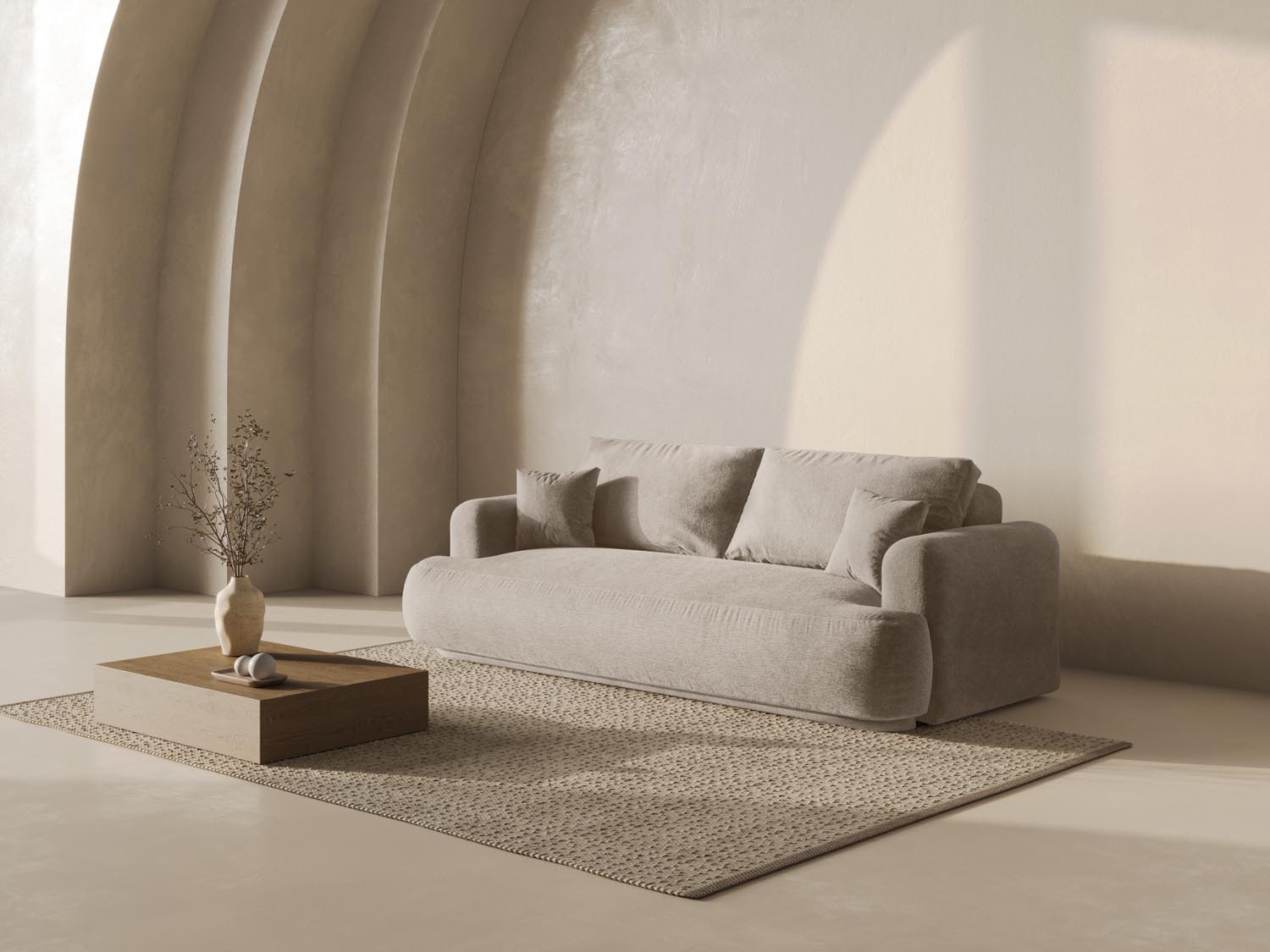 Erleben Sie das Ella Sofa von Micadoni: stilvolles 3-Sitzer Sofa mit praktischer Schlaffunktion und cleverem Stauraum für Ihr Zuhause.