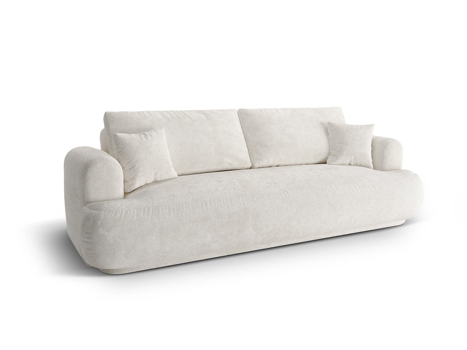 Entdecken Sie das elegante Ella Boucle Sofa von Micadoni: ein vielseitiges 3-Sitzer Sofa mit Schlaffunktion und cleverem Stauraum für Ihr modernes Zuhause.