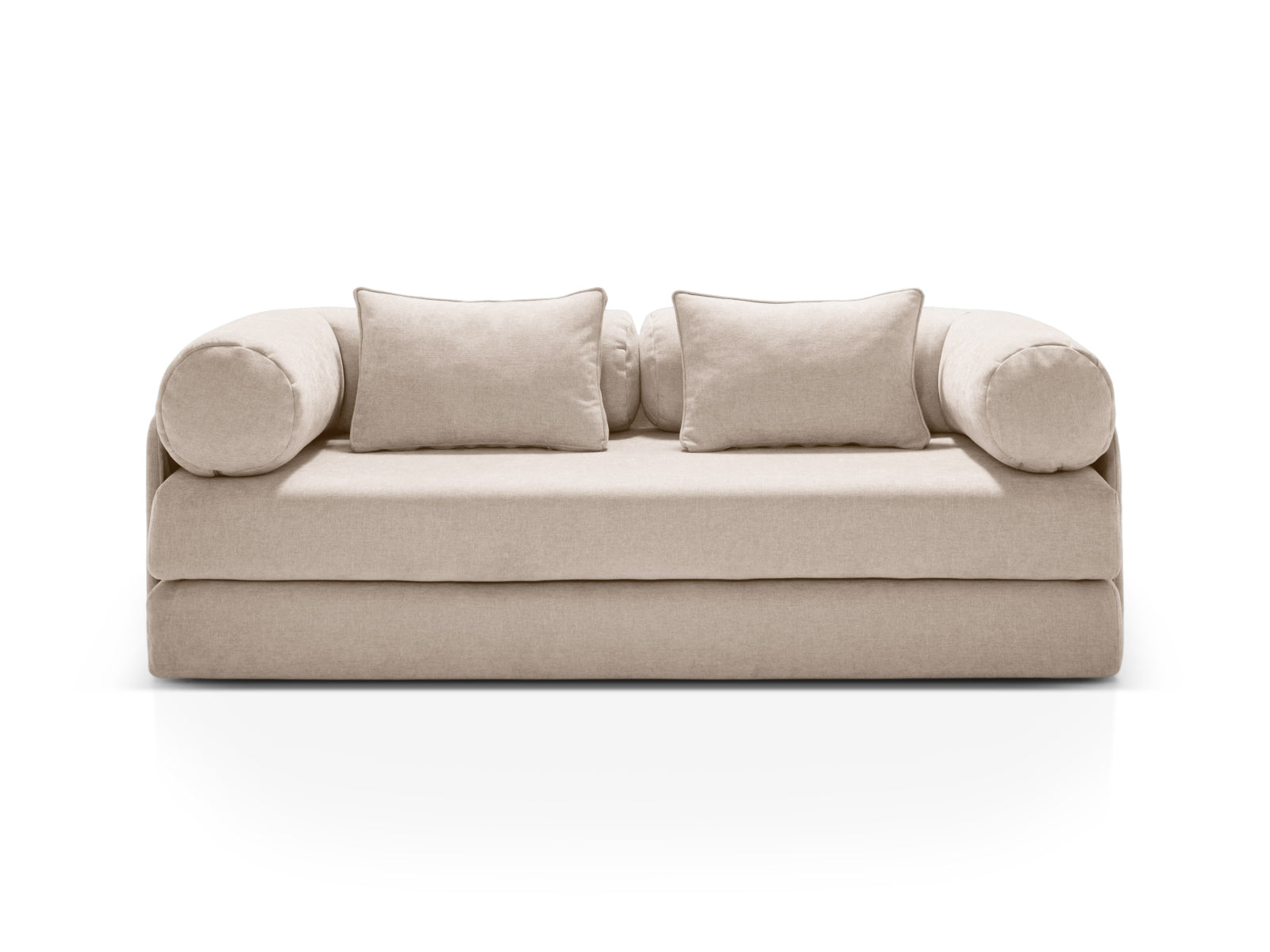 Dreamy Sofa mit Schlaffunktion 3 Sitzer in Beige präsentiert im Onlineshop von KAQTU Design AG. Bettsofa ist von Micadoni