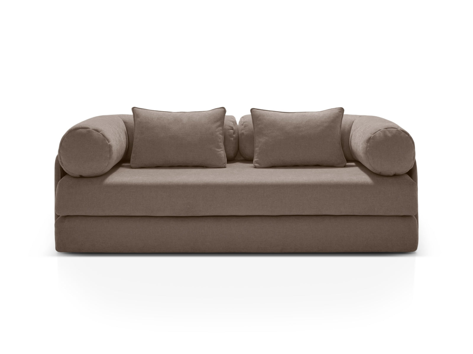 Dreamy Sofa mit Schlaffunktion 3 Sitzer in Cappuccino präsentiert im Onlineshop von KAQTU Design AG. Bettsofa ist von Micadoni