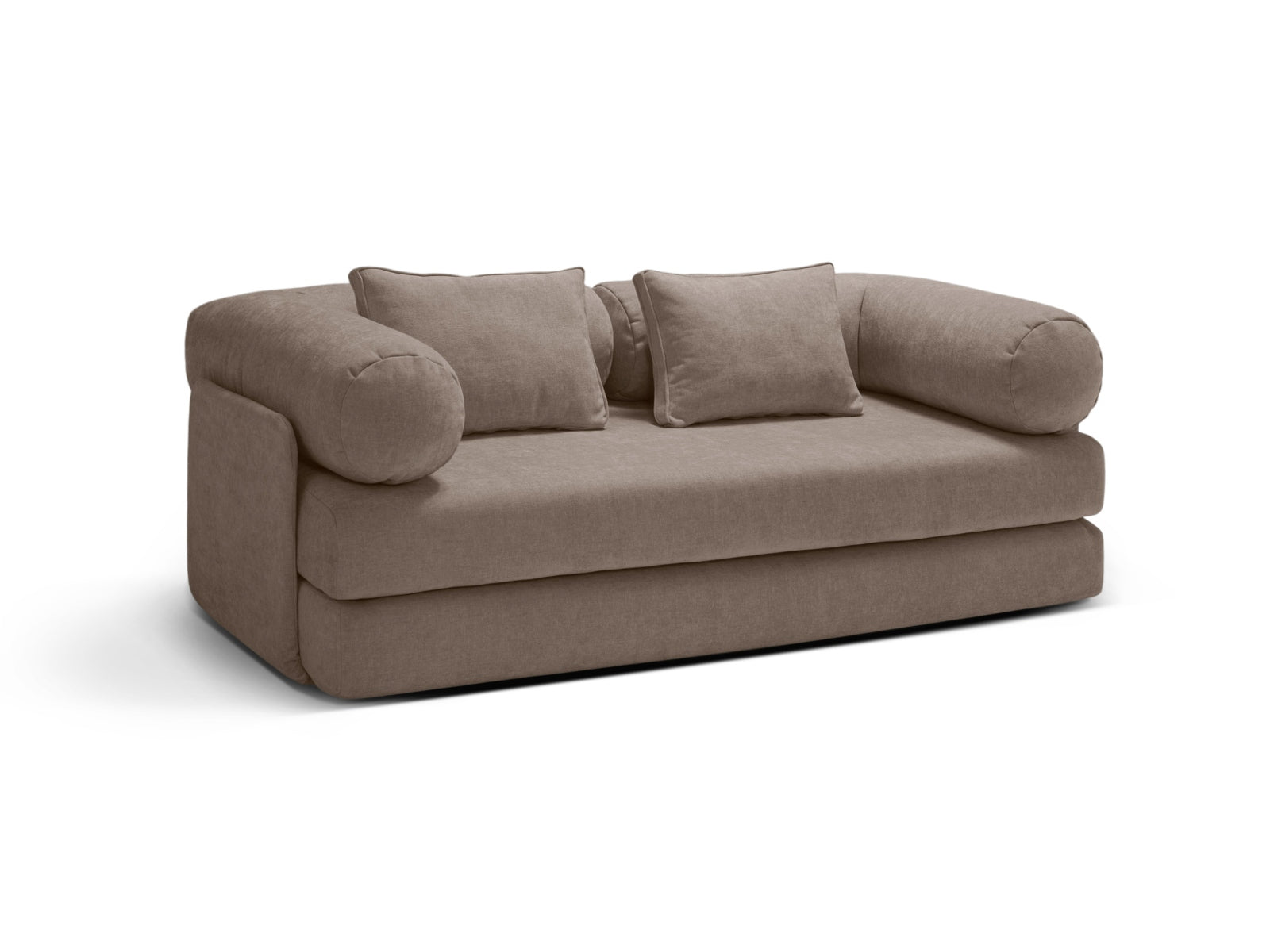 Dreamy Sofa mit Schlaffunktion 3 Sitzer in Cappuccino präsentiert im Onlineshop von KAQTU Design AG. Bettsofa ist von Micadoni