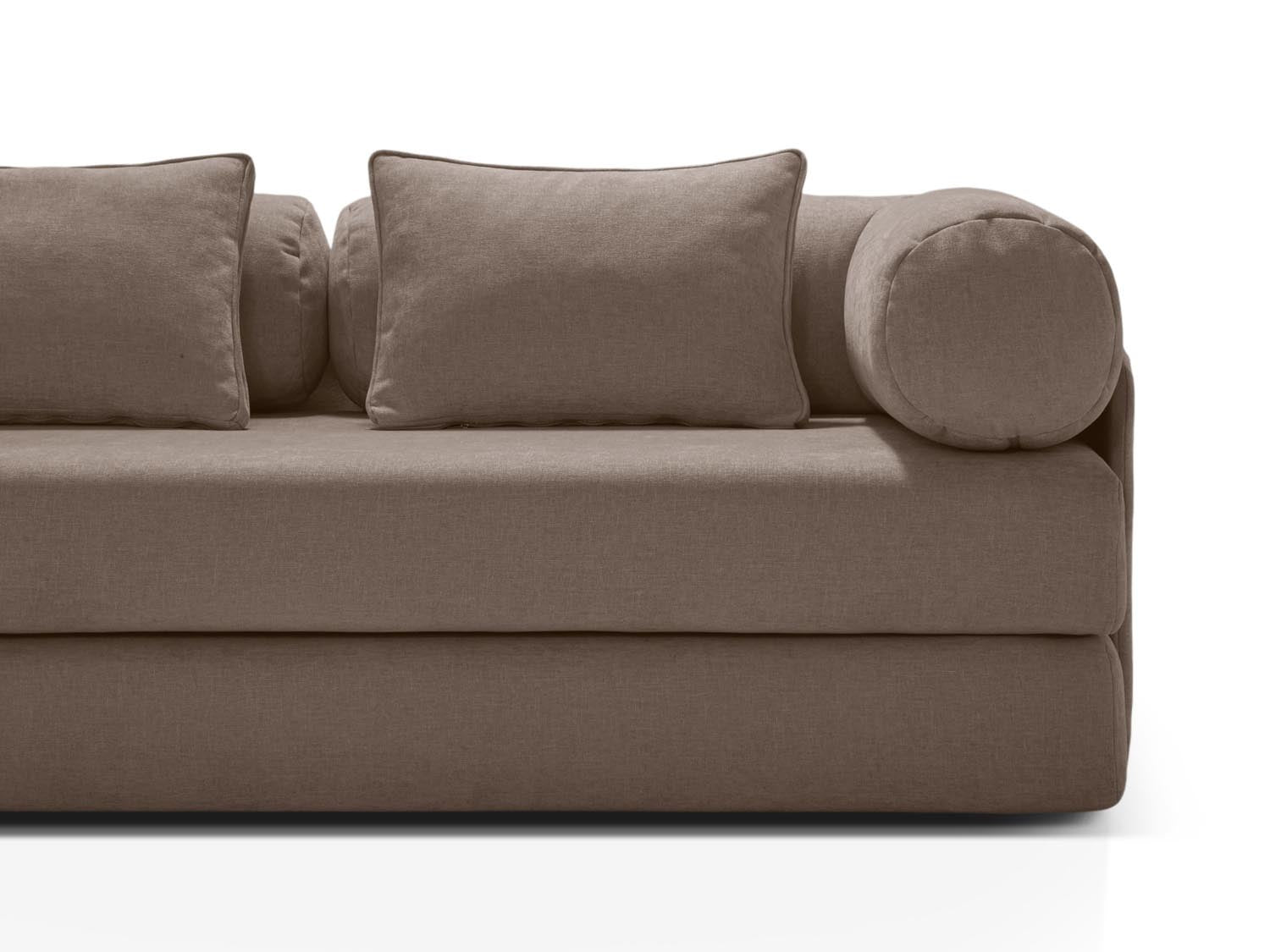 Dreamy Sofa mit Schlaffunktion 3 Sitzer in Cappuccino präsentiert im Onlineshop von KAQTU Design AG. Bettsofa ist von Micadoni