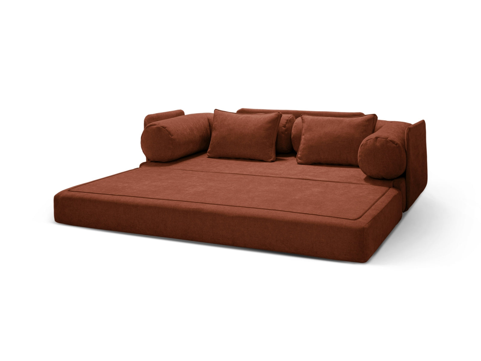 Dreamy Sofa mit Schlaffunktion 3 Sitzer in Brick präsentiert im Onlineshop von KAQTU Design AG. Bettsofa ist von Micadoni