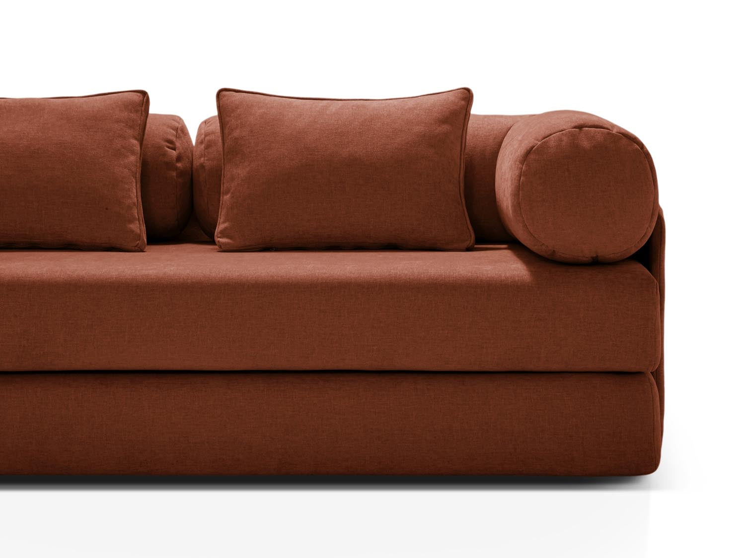 Dreamy Sofa mit Schlaffunktion 3 Sitzer in Brick präsentiert im Onlineshop von KAQTU Design AG. Bettsofa ist von Micadoni