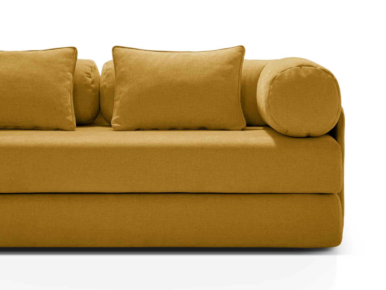 Dreamy Sofa mit Schlaffunktion 3 Sitzer in Yellow präsentiert im Onlineshop von KAQTU Design AG. Bettsofa ist von Micadoni