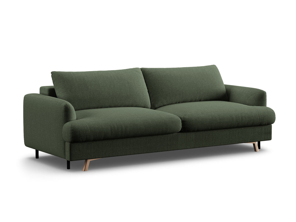 3-Sitzer Sofa Naomi mit Schlaffunktion und Stauraum in Moss Green-Liberty präsentiert im Onlineshop von KAQTU Design AG. Bettsofa ist von Micadoni