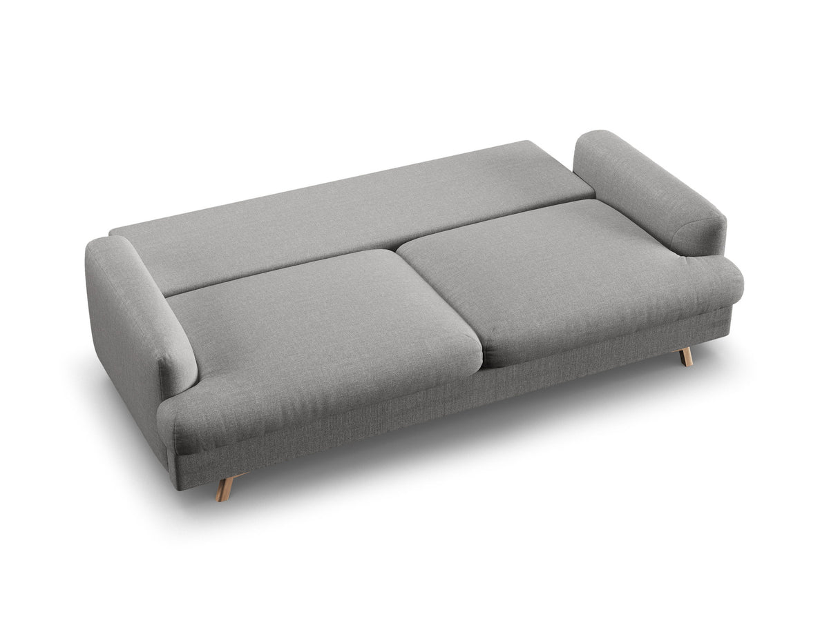 3-Sitzer Sofa Naomi mit Schlaffunktion und Stauraum in Ash Melange-Liberty präsentiert im Onlineshop von KAQTU Design AG. Bettsofa ist von Micadoni